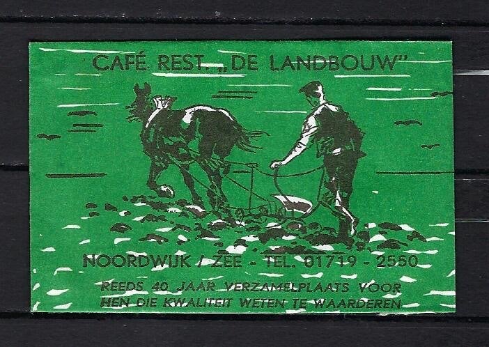1166 Noordwijk aan Zee cafe rest DE LANDBOUW, Ophalen of Verzenden, Nederland