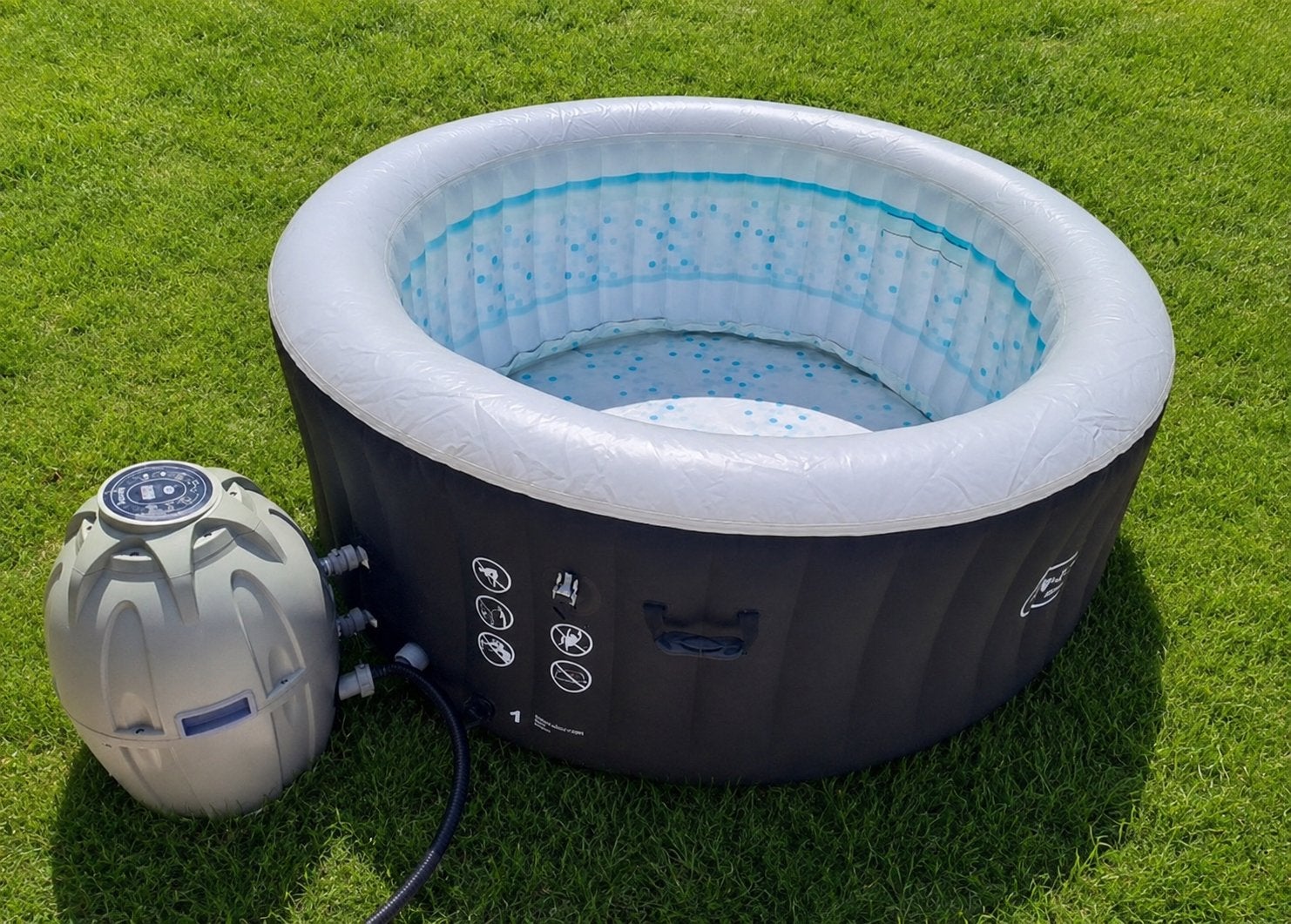 Lay-Z Spa Opblaasbare Jacuzzi met Bubbelbad & Verwarming, Tuin en Terras, Bubbelbaden en Hottubs, Ophalen, Gebruikt, Pomp, Opblaasbaar