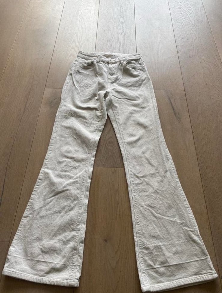 Orije   S nieuwstaat ribbroek, Kleding | Dames, Broeken en Pantalons, Wit, Ophalen of Verzenden, Zo goed als nieuw, Maat 36 (S)