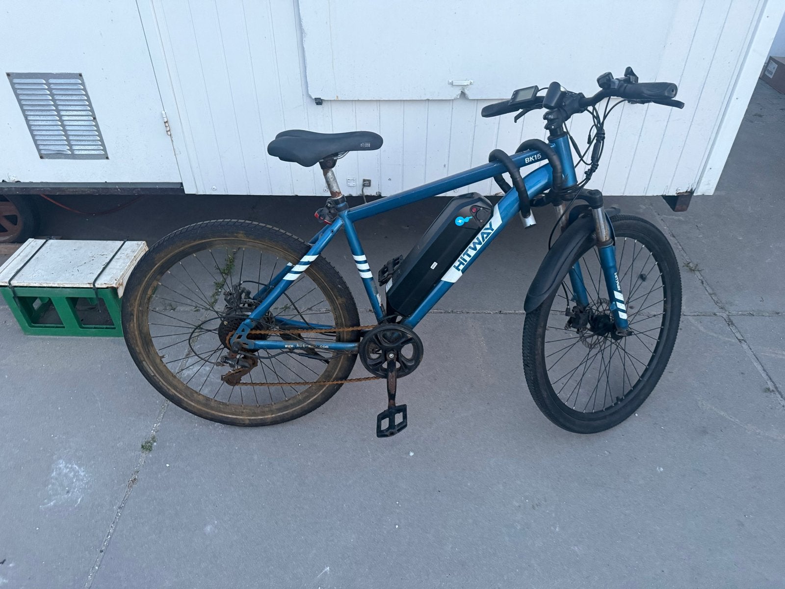Hitway elektrische fiets - Blauw, Gebruikt, Gebruikt, 51 tot 55 cm, 50 km per accu of meer, Ophalen