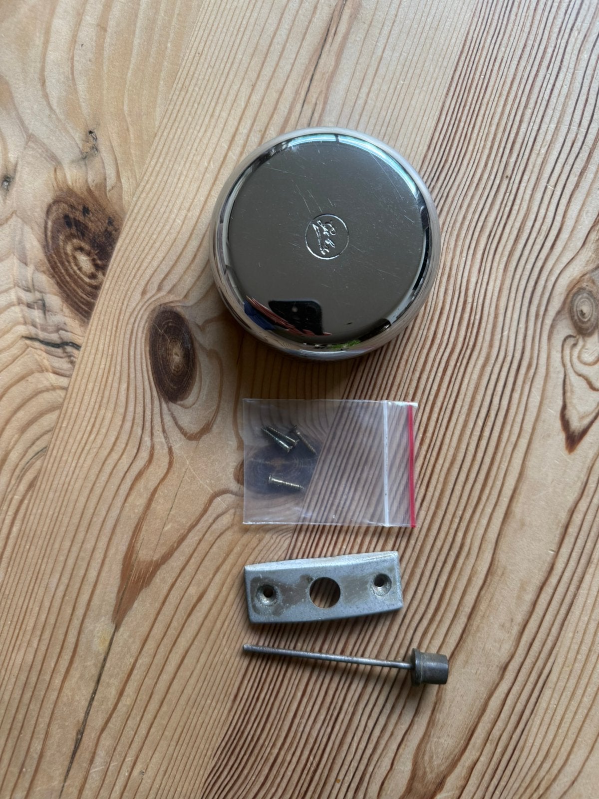 Vintage Grothe/Geba chromen deurbel – werkend – compleet, Ophalen of Verzenden, Gebruikt, Draadloos