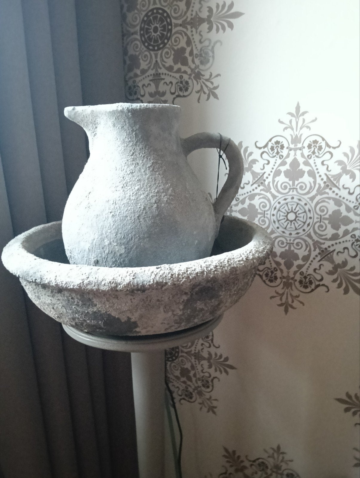 Decoratieve kruik met schaal Brynxz - Rustieke uitstraling, Ophalen