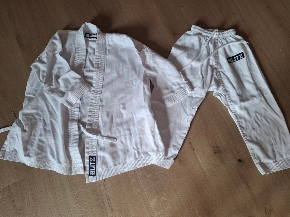 Wit vechtsportpak - BLITZ judopak, Ophalen of Verzenden, Zo goed als nieuw, Judo, Vechtsportkleding