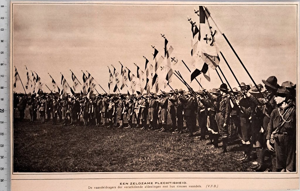 Scouting 1916; nieuwe vaandels afdelingen in De Bilt, Verzamelen, Verzenden, Voor 1940, Gebruikt, Overige onderwerpen