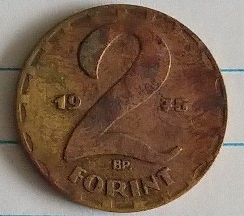 hongaarse munt 2 forint 1975, volgnr 84.2, Ophalen of Verzenden, Hongarije, Losse munt
