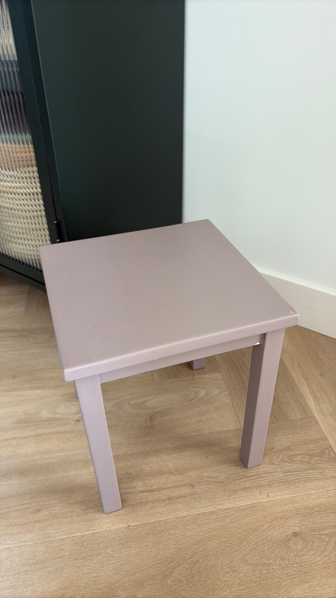 Leuk houten tafeltje plantentafel, Ophalen of Verzenden, 25 tot 50 cm, Rond, 50 tot 100 cm