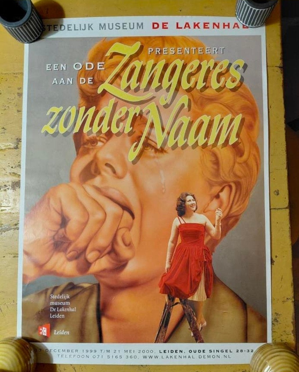 Poster Zangeres zonder Naam - Stedelijk Museum De Lakenhal, Ophalen of Verzenden