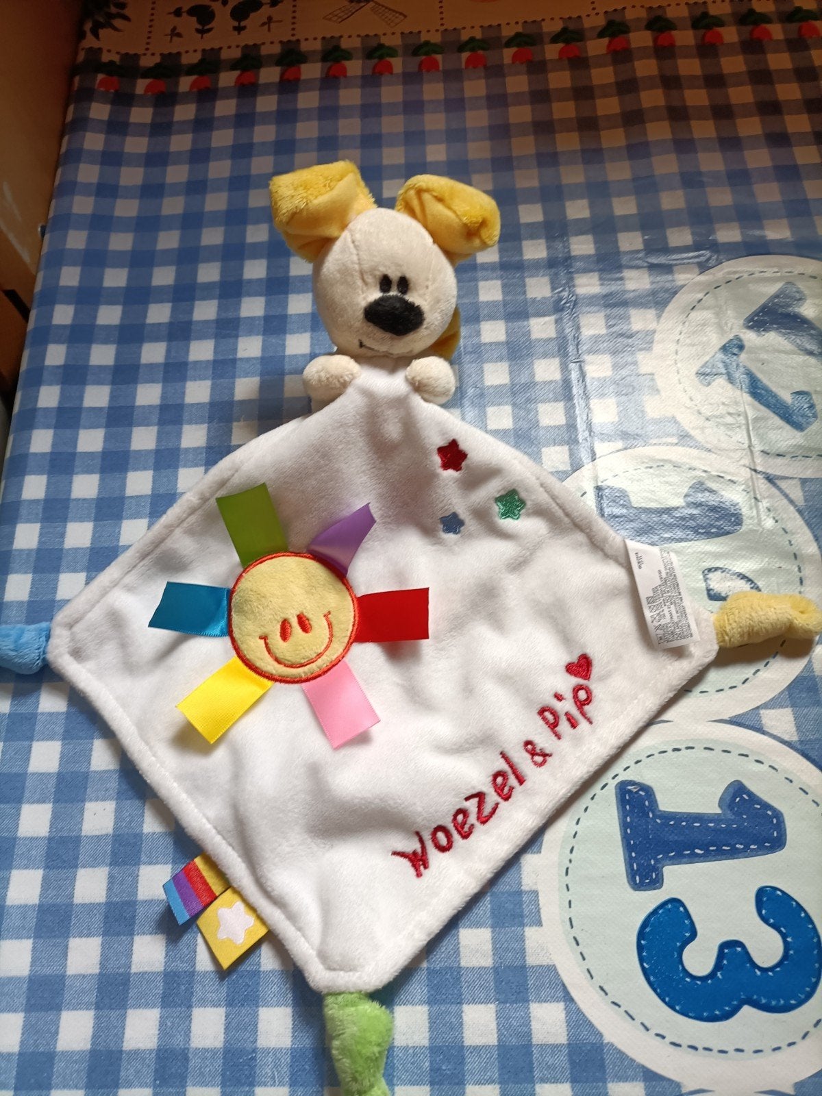 Woezel en Pip knuffeldoekje met knuffel eraan vast, Ophalen of Verzenden, Zo goed als nieuw, Konijn