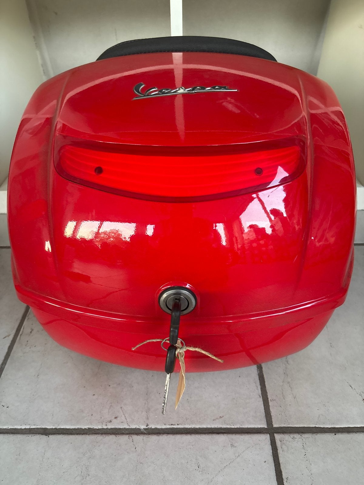Zgan Vespa LX scooter koffer met rugkussen - Rood, Ophalen of Verzenden, Gebruikt, Overige typen, Vespa