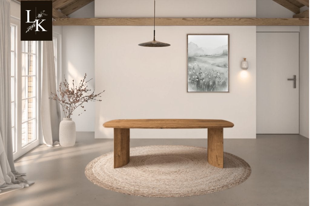 Eiken eettafel Helsingør – Scandinavisch ovaal, Niet ingevuld, Nieuw, Deens, Japandi, Ovaal, Scandinavisch, Organisch, Niet ingevuld