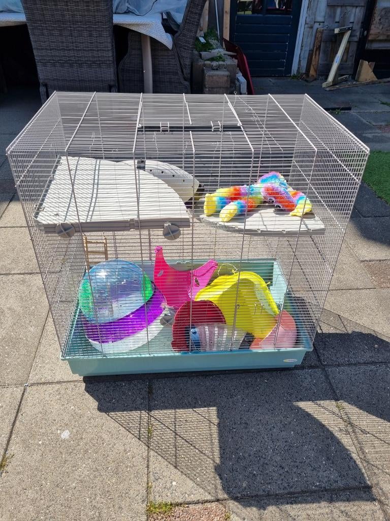 Groot dierenhok, Dieren en Toebehoren, Zo goed als nieuw, Hok, 75 tot 110 cm, Ophalen