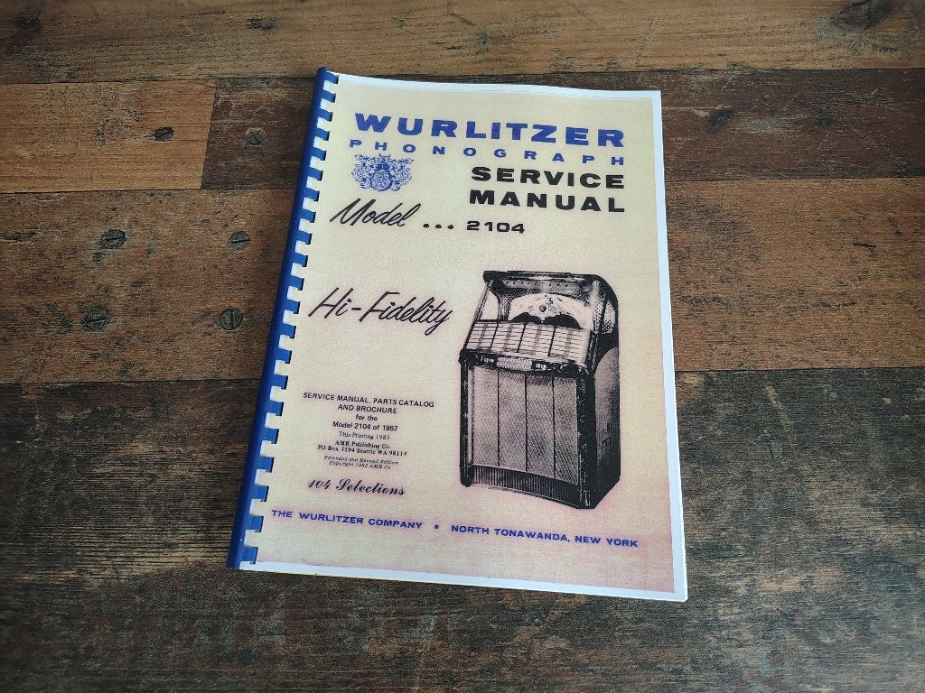 Service Manual: Wurlitzer 2104 (1957) jukebox nieuw !!, Verzamelen, Verzenden, Nieuw, 1950 tot 1960, Seeburg