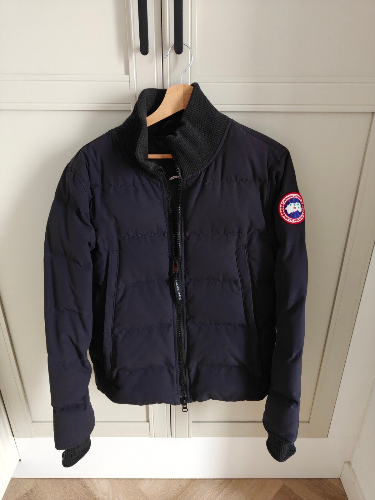 Canada Goose Woolford herenjas, maat S, zo goed als nieu, Blauw, Canada Goose, Ophalen of Verzenden, Zo goed als nieuw
