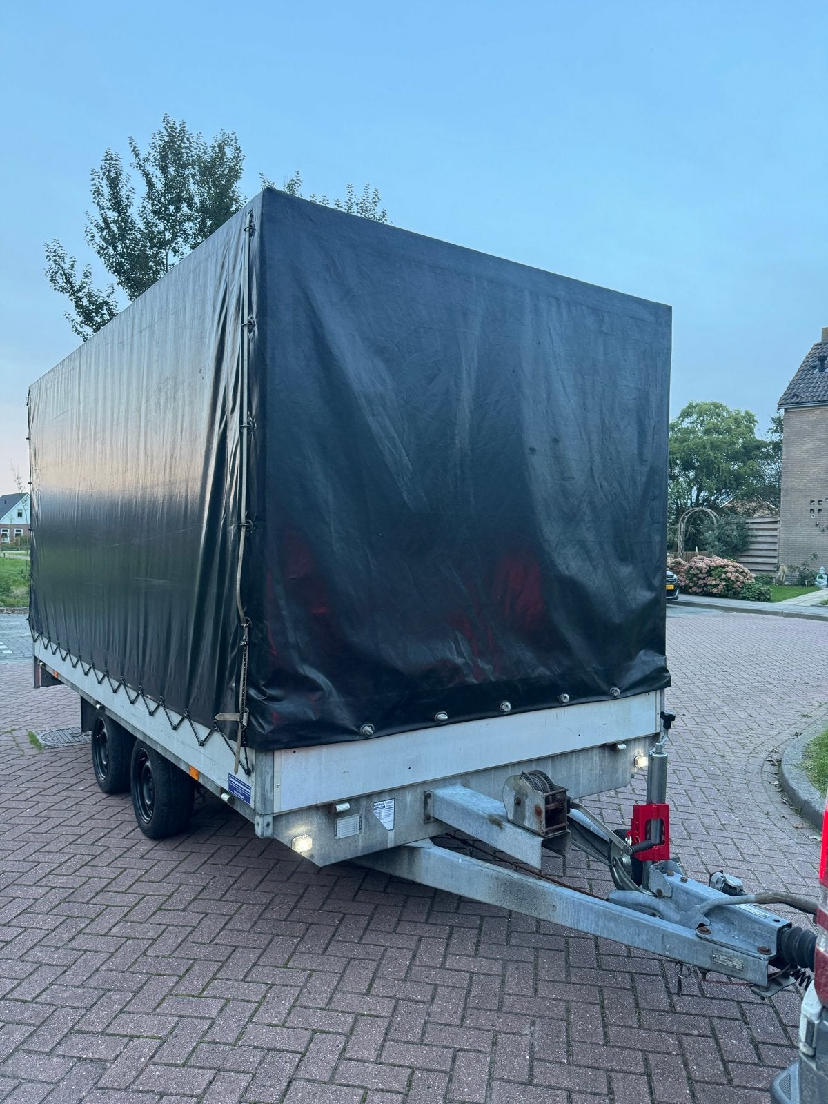 Multitransporter aanhanger met huif en oprijplaten!, Auto diversen, Ophalen, Gebruikt