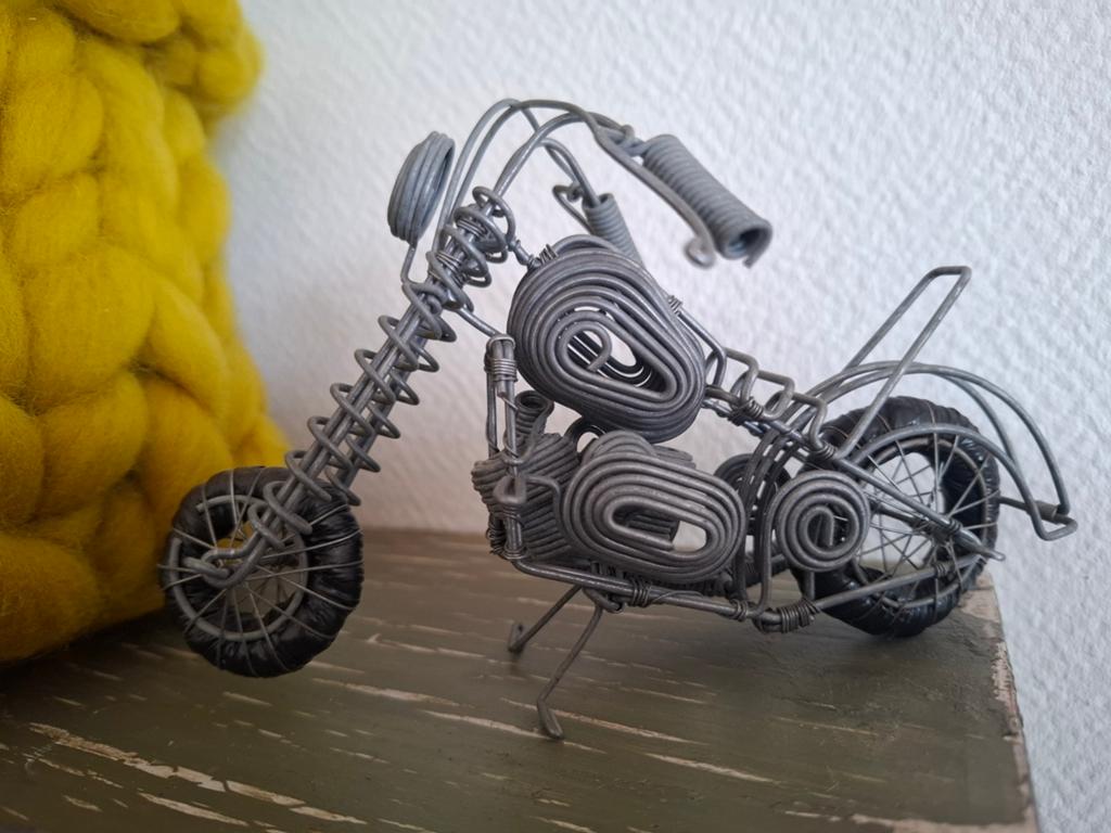 Handgemaakt ijzerdraad Harley Davidson, Ophalen of Verzenden
