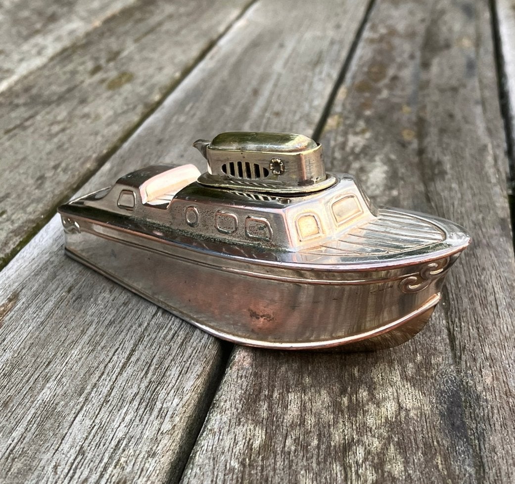 Vintage PKS Cabin Cruiser boot aansteker motorboot japan, Ophalen of Verzenden, Gebruikt, Aansteker
