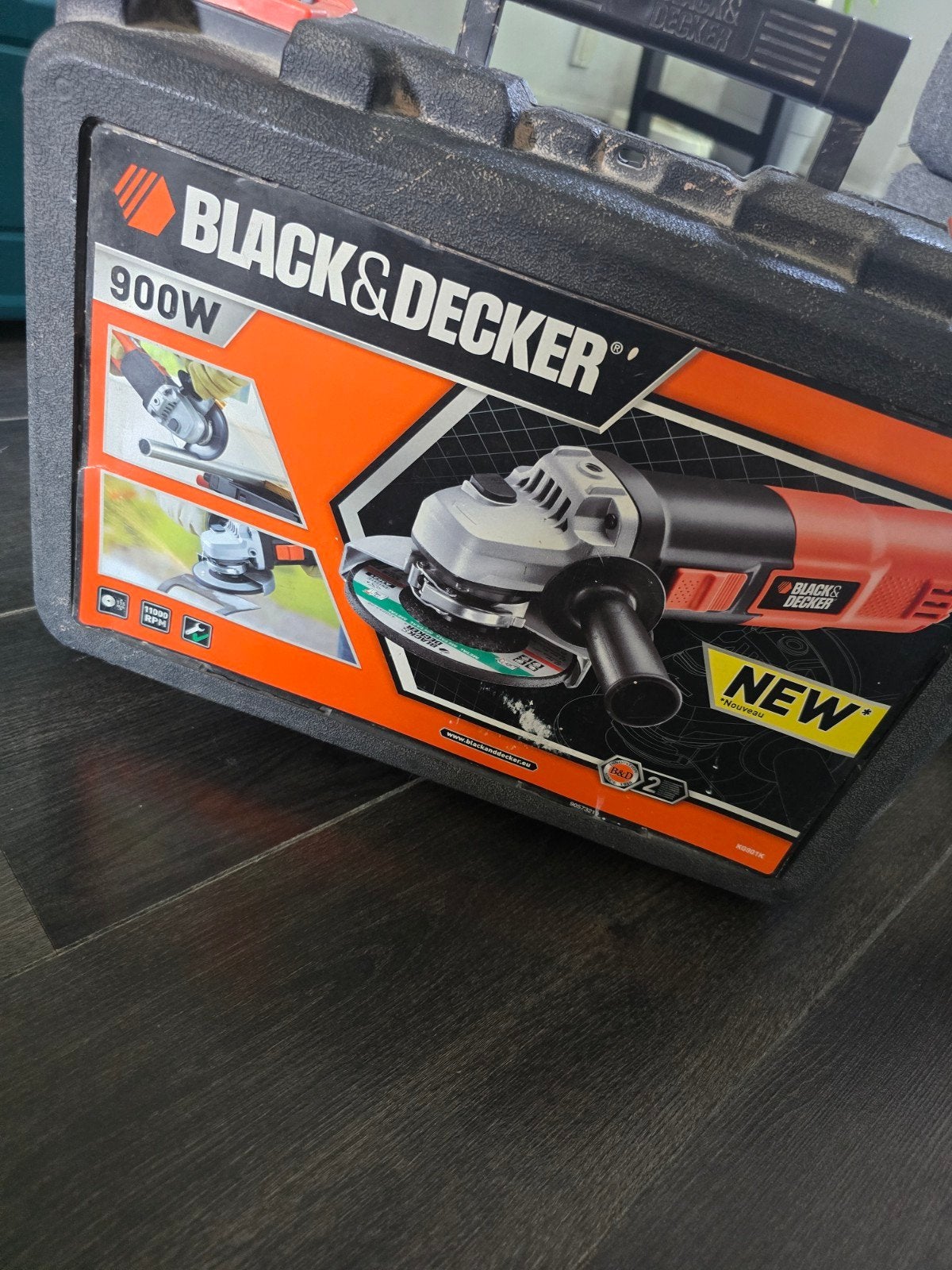 Black & Decker KG901K Haakse Slijper 900W met Koffer, Ophalen, Gebruikt, Minder dan 700 watt, Haakse handslijpmachine