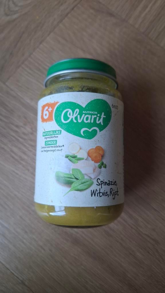 Olvarit babyvoeding 6+ maanden Spinazie Witvis Rijst, Ophalen, Nieuw, Overige typen