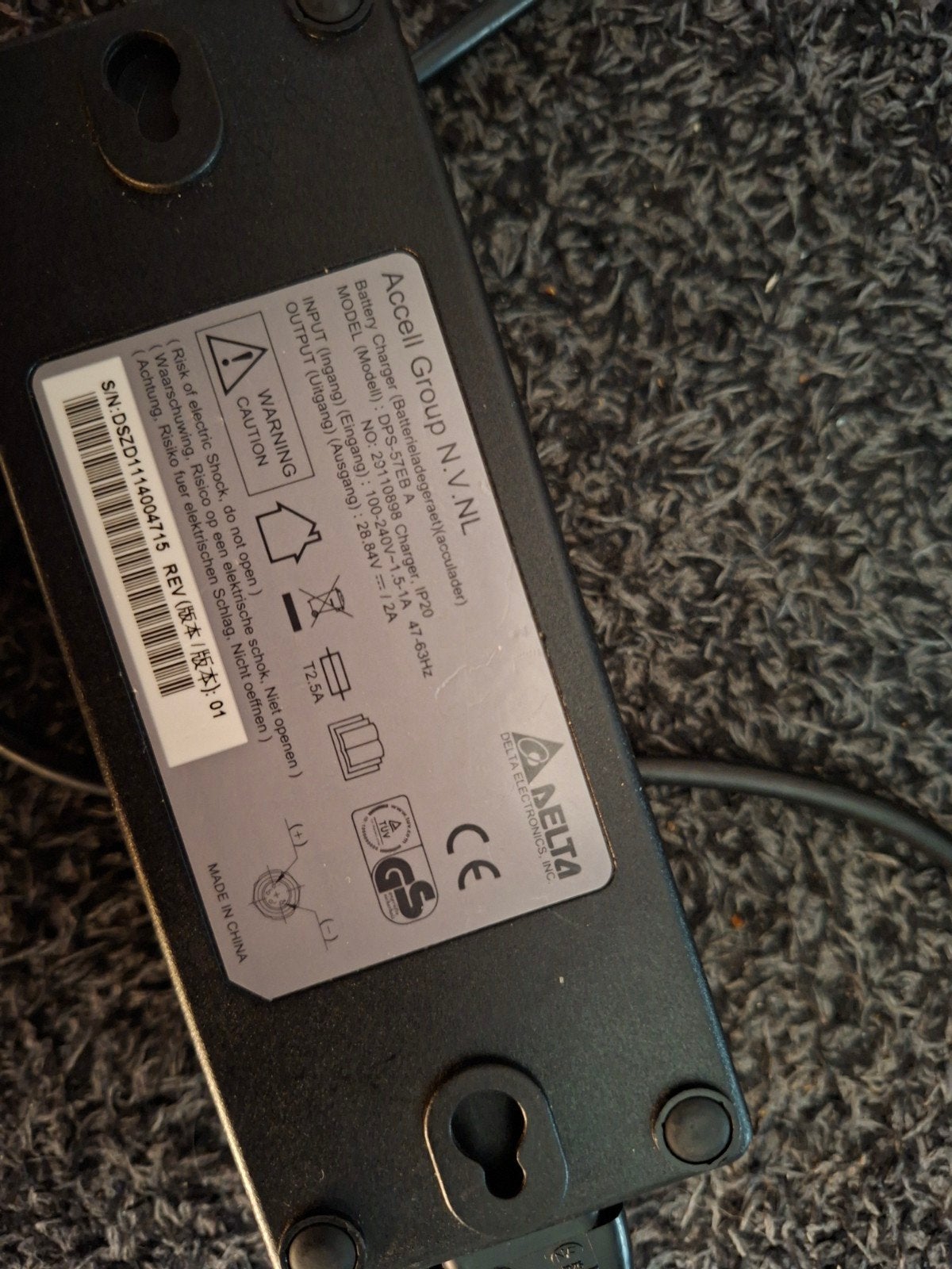 oplader voor electrische fiets, Ophalen