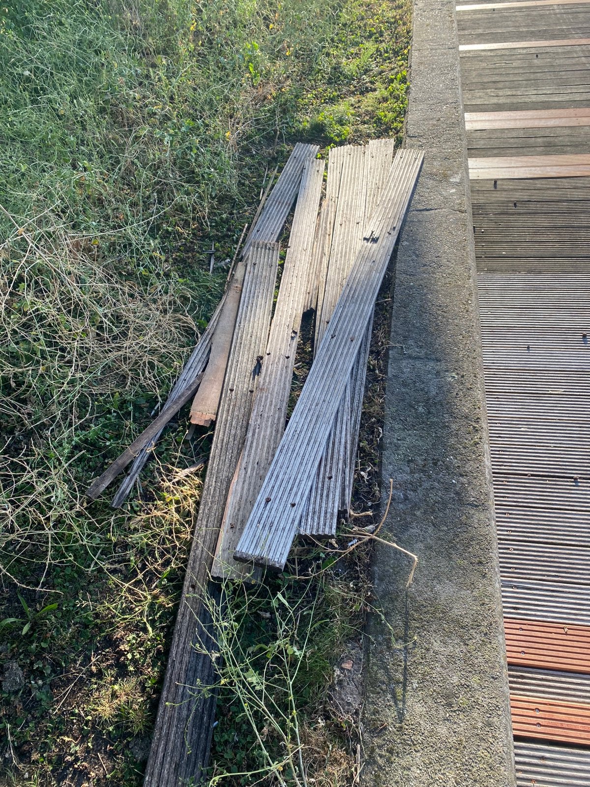 Gratis afhalen steigerhout vlonder planken, Ophalen, Zo goed als nieuw, Hout