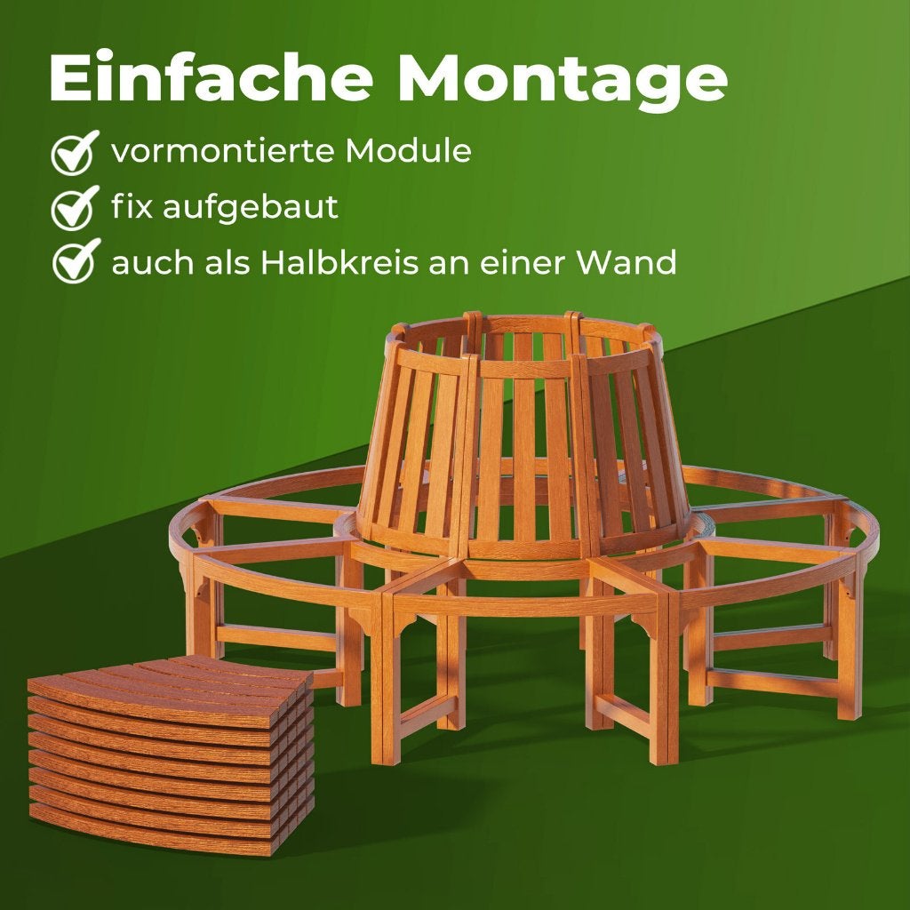 Boombank parkbank rond hout ø190 GRATIS BEZORGD!, Tuin en Terras, Verzenden, Nieuw, Nvt, Nvt