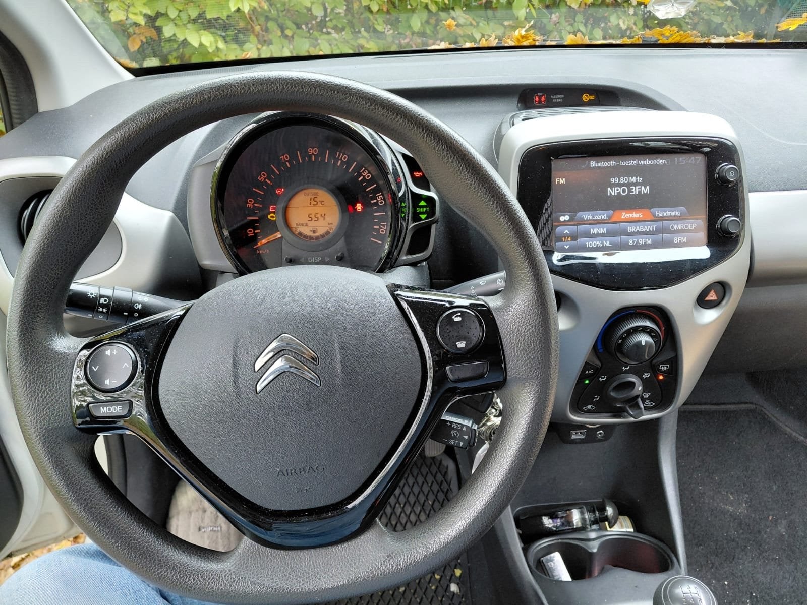 Citroën C1 1.0 E-vti 3-DRS 2014 Wit, Voorwielaandrijving, 31 €/maand, 4 stoelen, C1