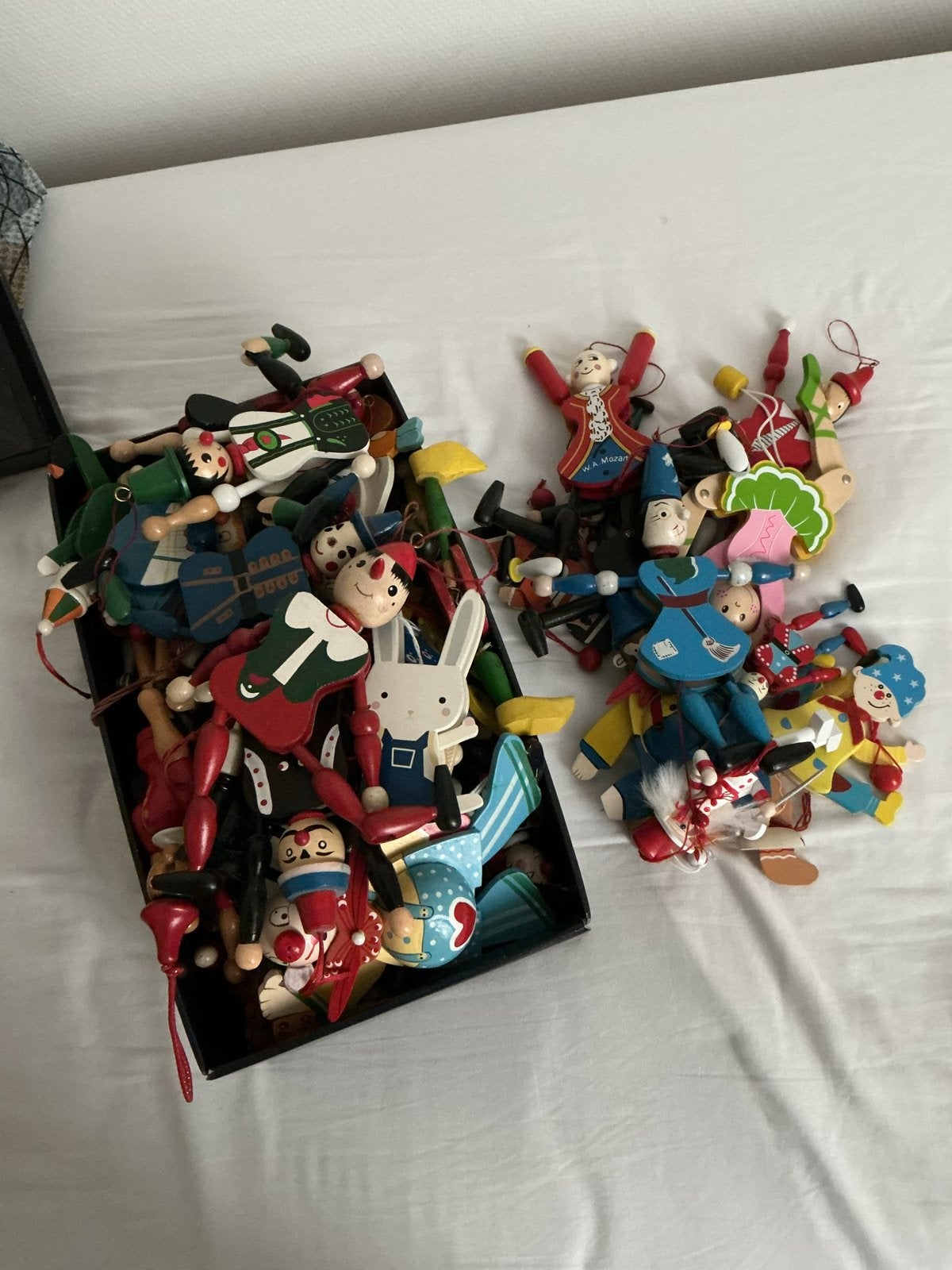 Grote collectie houten trekpoppen / marionetten, Ophalen, Gebruikt