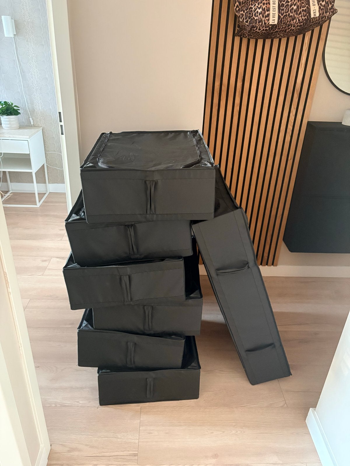 IKEA Skubb opbergtas zwart - set van 7, Ophalen, Gebruikt, Zwart, Textiel