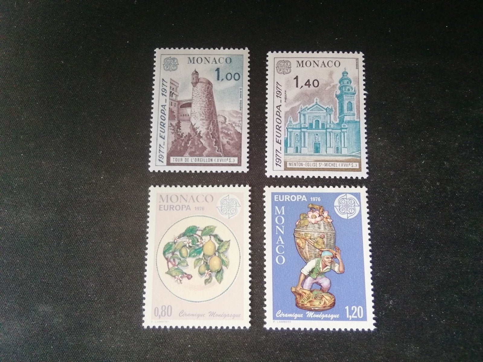 MONACO EUROPA 2 SERIES POSTFRIS ZONDER PLAKKER RESTANT, Ophalen of Verzenden, Monaco, Postfris