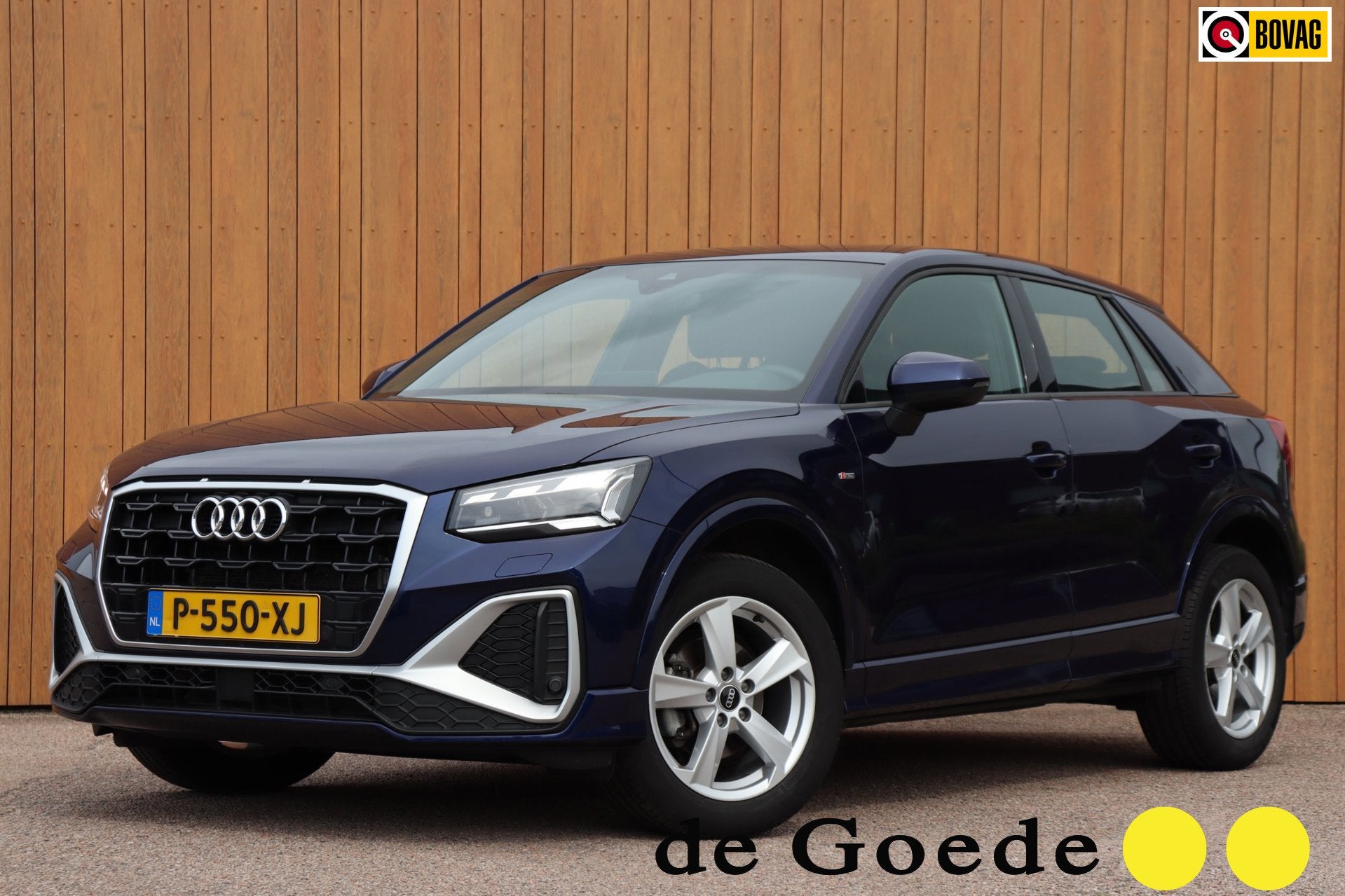 Audi Q2 35 TFSI S-Line Edition orgNL carplay, Auto's, 12 maanden, 4 cilinders, Blauw, Leder en Stof