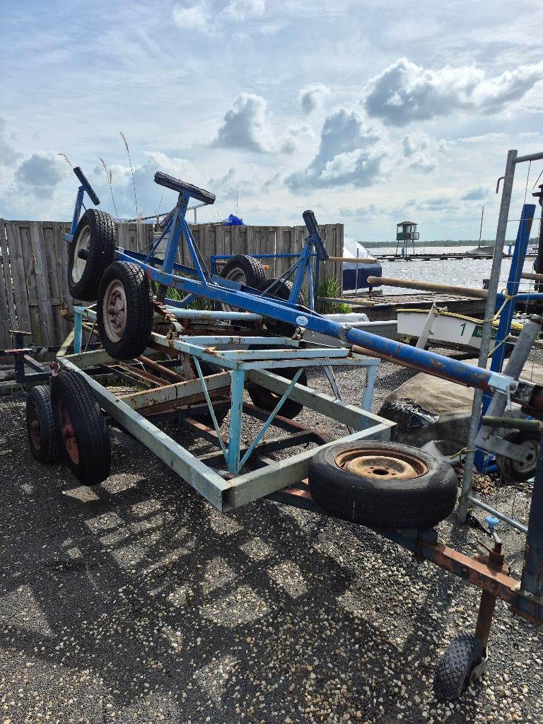 Stalling boot trailers, Watersport en Boten, Boottrailers, Ophalen, Minder dan 1500 kg, Gebruikt, Open zeilboottrailer