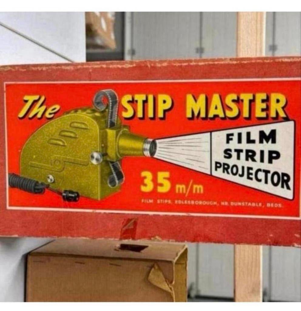 Vintage 1950 the stip master 35mm film strip projector 35 mm, 1940 tot 1960, Ophalen of Verzenden, H, H
