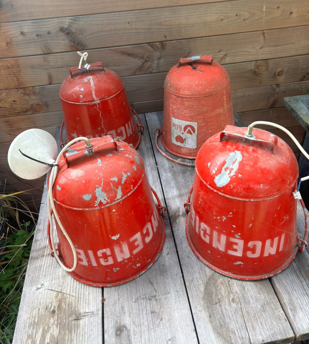 Antieke Franse Brandweeremmer Lampen, Ophalen of Verzenden