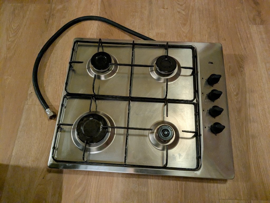 Gaskookplaat inbouw (Etna), Ophalen, Gebruikt, 4 kookzones, Inbouw