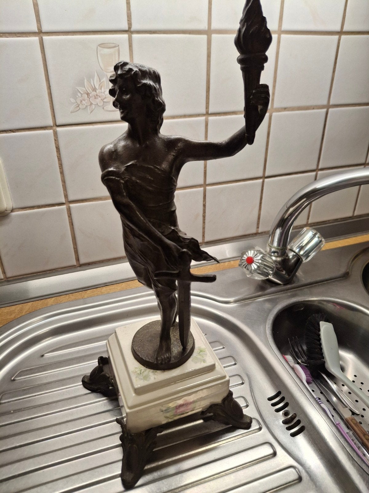 bronzen beeld, Antiek en Kunst, Ophalen of Verzenden