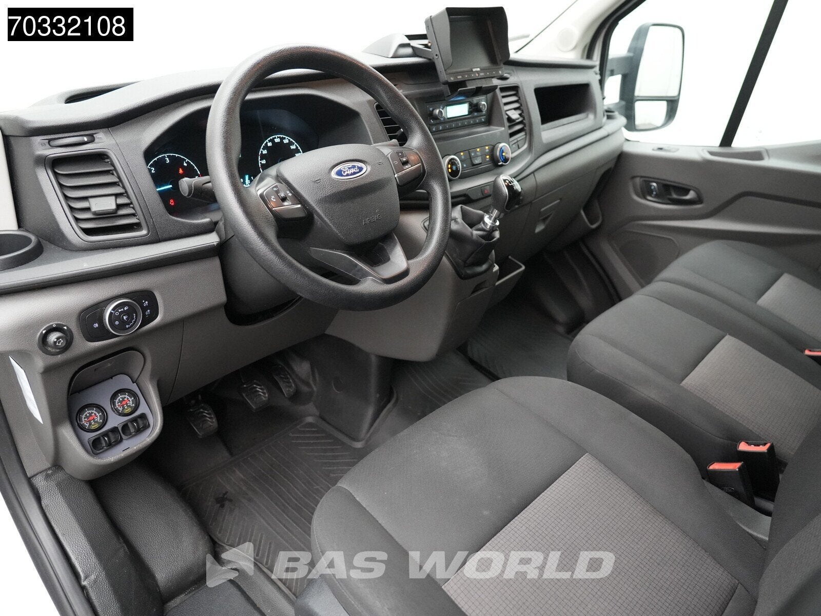 Ford Transit 130pk D'Hollandia Laadklep Zijdeur Bakwagen Air, 2680 kg, Stof, 4 cilinders, Wit