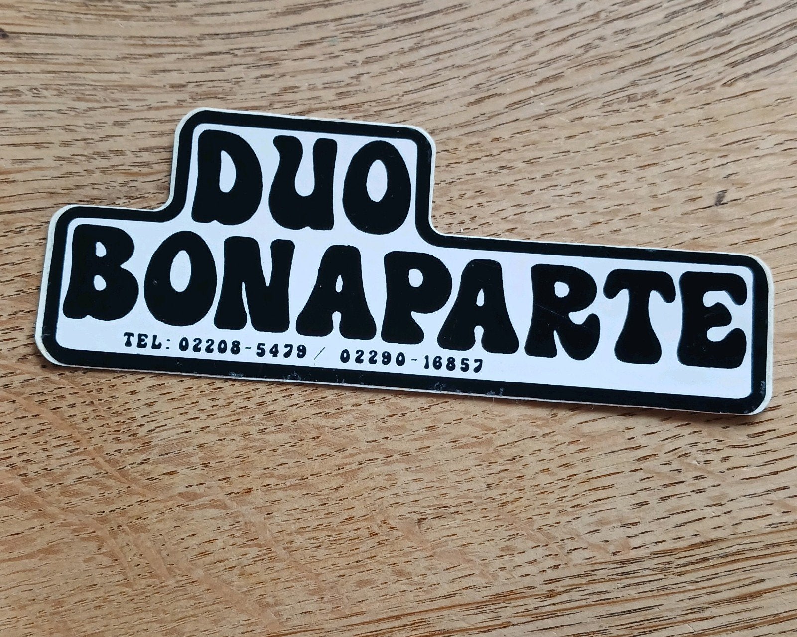 Sticker amusementsorkest Duo Bonaparte, BERGEN Nrd Holland, Ophalen of Verzenden, Zo goed als nieuw