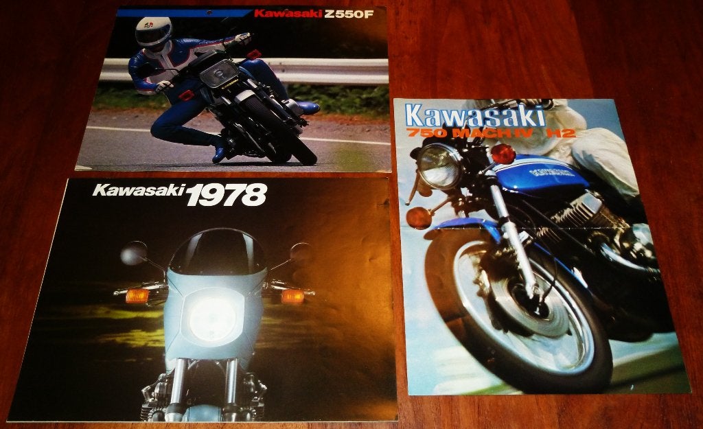 3 Kawasaki folders jaren '70, Ophalen of Verzenden, Kawasaki