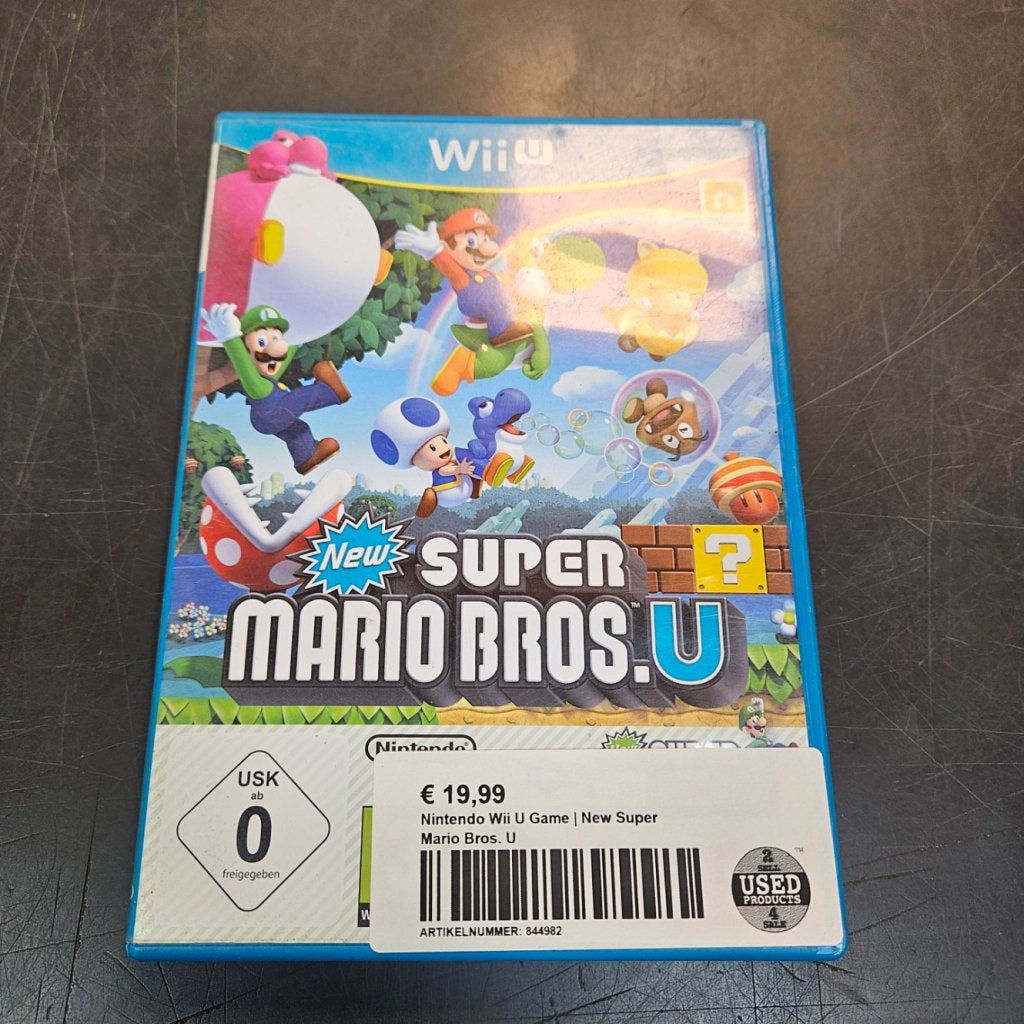 Nintendo Wii U Game | New Super Mario Bros. U, Nintendo, Gebruikt, Support@nintendo.com, 11-1 Hokotate-cho, Kamitoba, Minami-ku
Kyoto 601-8501
Japan
