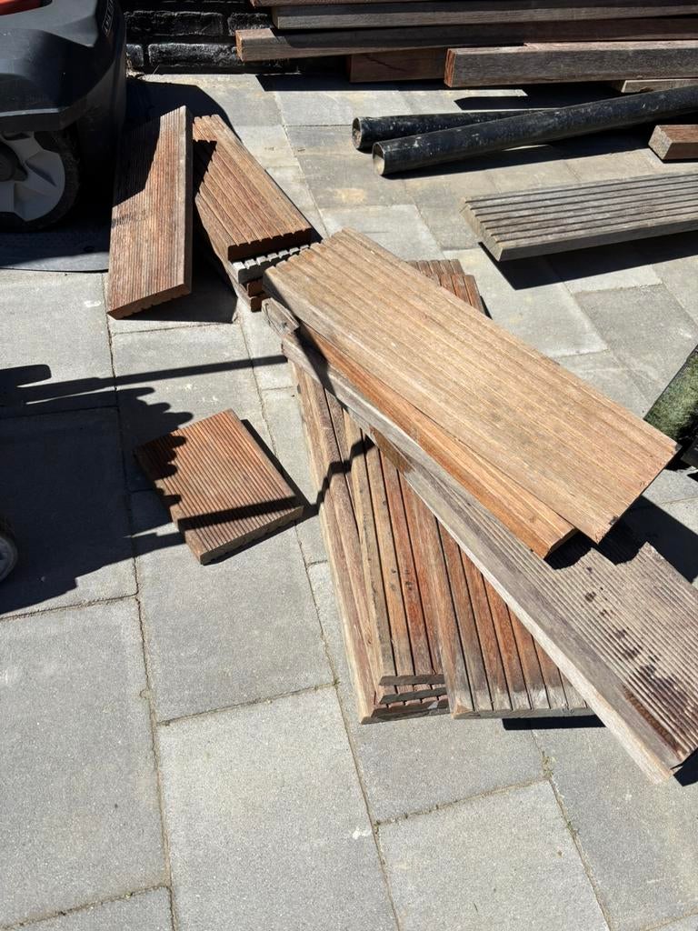 Brandhout haardhout (hardhout) direct te stoken, Tuin en Terras, Palen, Balken en Planken, Ophalen, Planken, Zo goed als nieuw