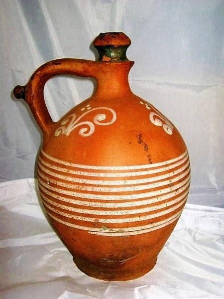 Antieke Hongaarse Tüskevár terracotta Waterkruik (33), Antiek en Kunst, Antiek | Keramiek en Aardewerk, Ophalen