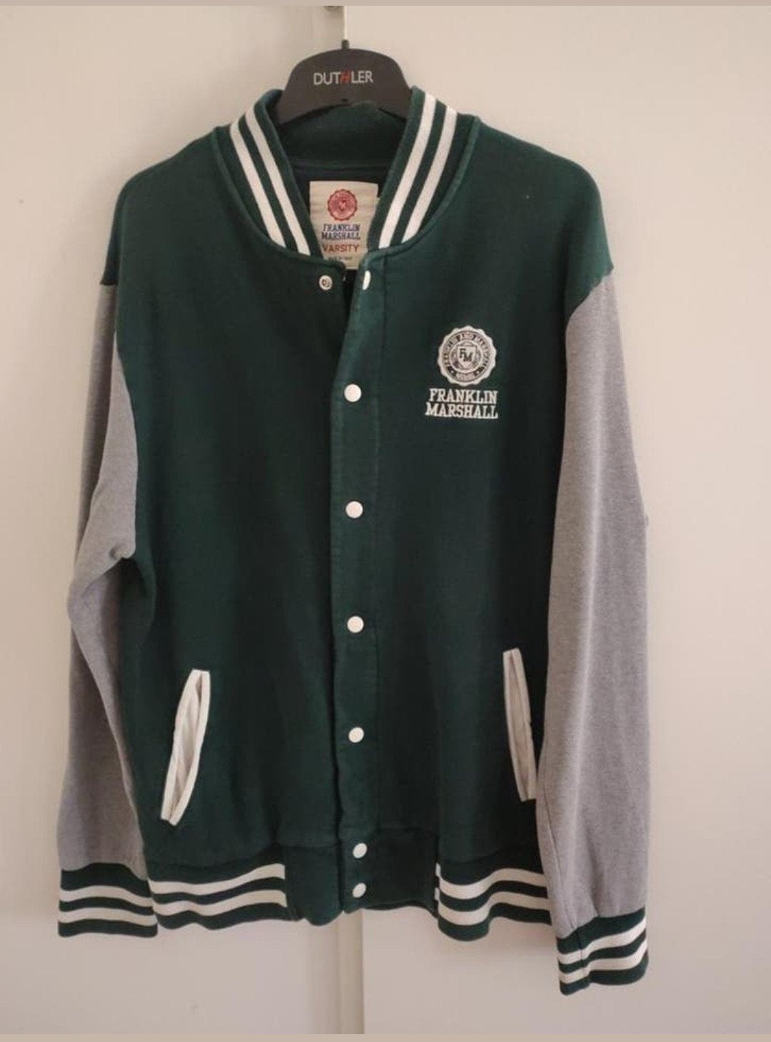 Franklin & Marshall Varsity Jacket - Groen/Grijs XL, Maat 56/58 (XL), Ophalen of Verzenden, Zo goed als nieuw, Franklin & Marshall