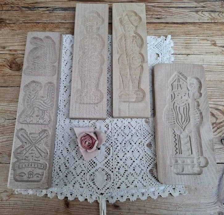 Nog 1 houten speculaasplankje, schip, vogel en molen, Ophalen of Verzenden