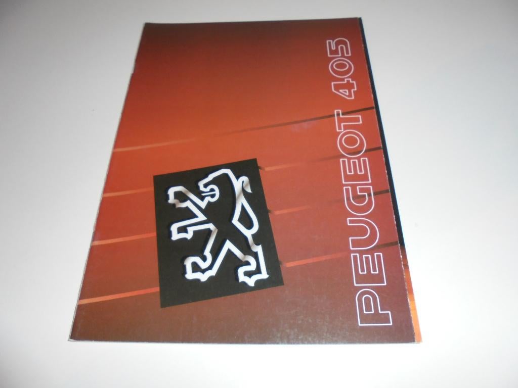 brochure Peugeot 405 modellen 1989, Ophalen of Verzenden, Zo goed als nieuw, Peugeot