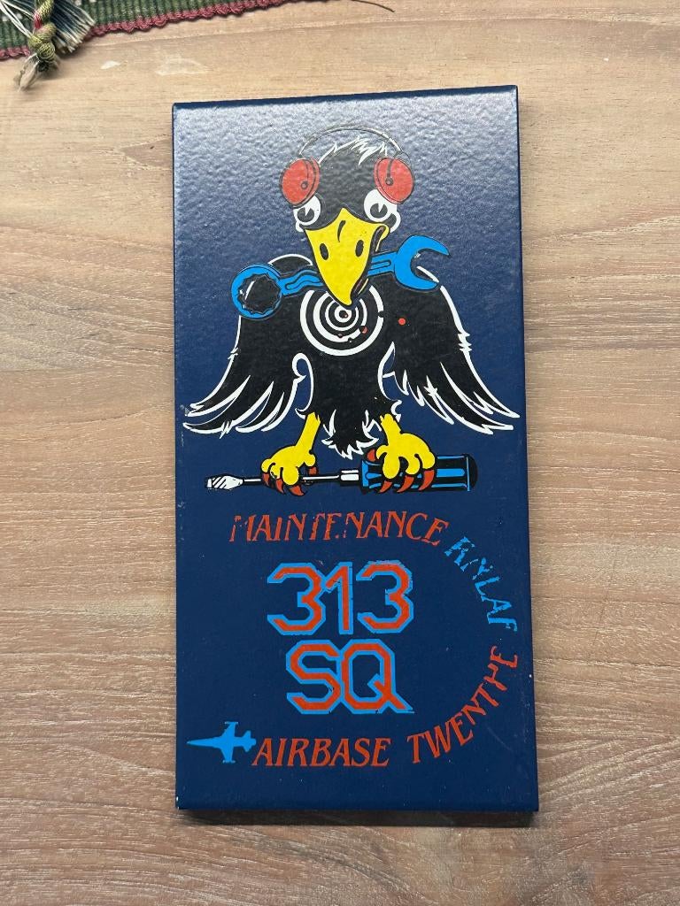 AIRBASE Twenthe 313 Squadron Maintenance tegeltje, Ophalen of Verzenden, Zo goed als nieuw, Overige typen