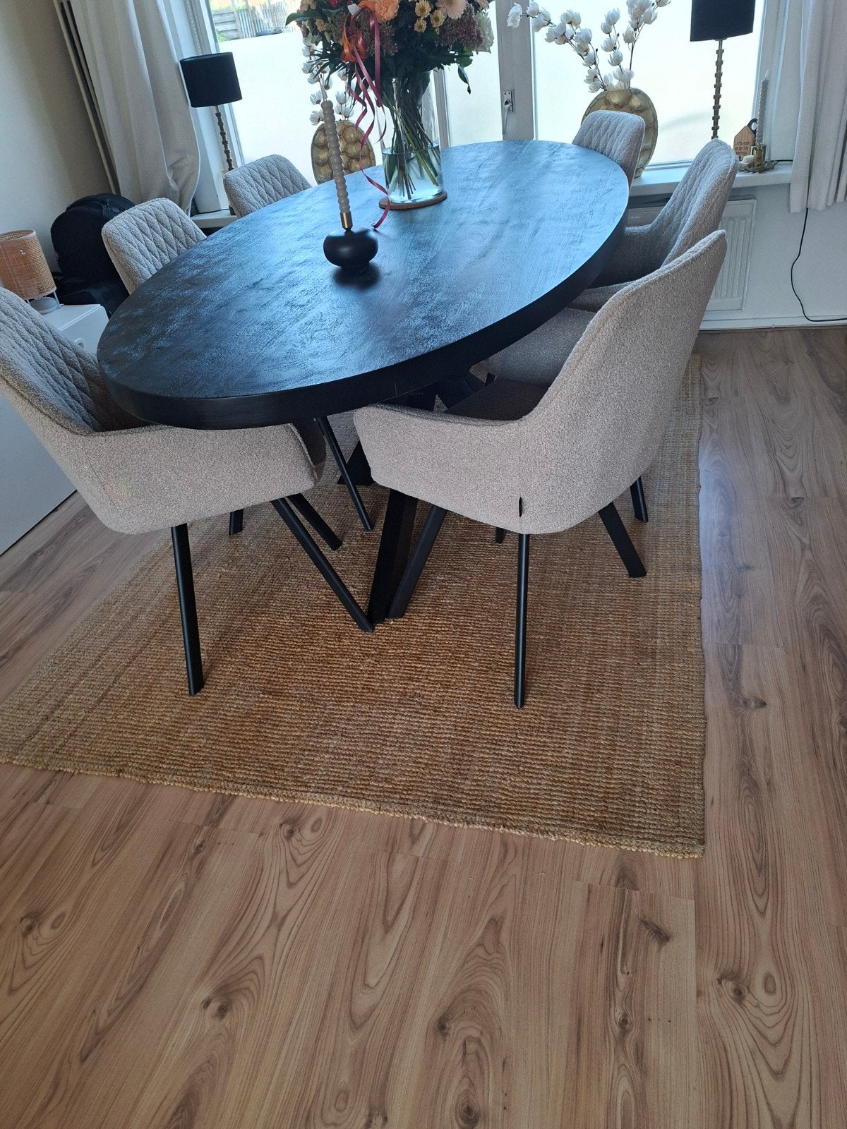 Juten vloerkleed, rechthoekig, zo goed als nieuw, Huis en Inrichting, Ophalen, 200 cm of meer, Zo goed als nieuw, Beige