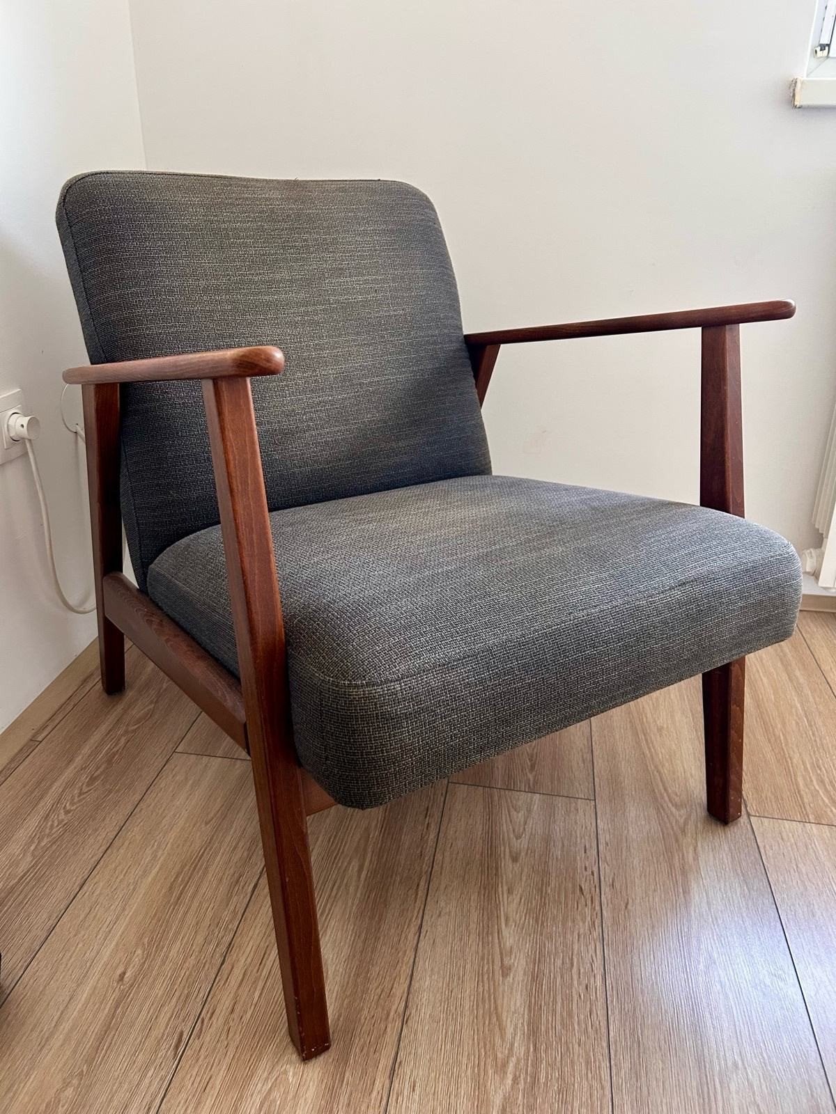 IKEA EKENÄSET stoel walnoot bruin houtskool grijs - Zo goed, Ophalen, Zo goed als nieuw, Eén, Stof