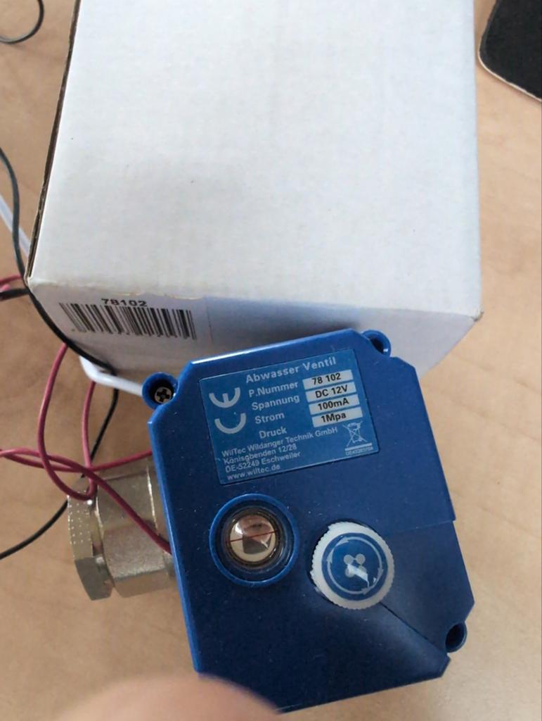 Wiltec Afvoerventiel DC12V DN25 voor lozen camper watertank, Nieuw, Minder dan 2 meter, Overige materialen, Afvoer
