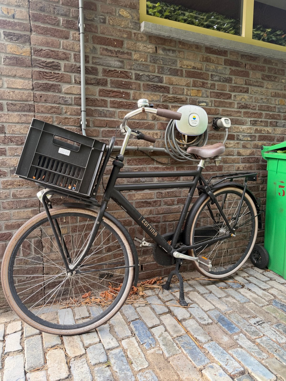 Cortina fiets met krat - gratis afhalen, Fietsen en Brommers, Ophalen, Gebruikt, Overige merken, Versnellingen