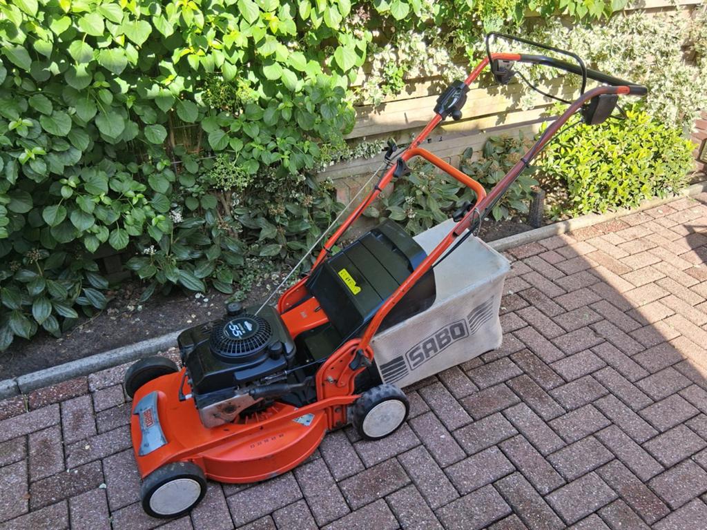 Sabo grasmaaier, Tuin en Terras, Grasmaaiers, Cirkelmaaier, Gebruikt, 50 cm of meer, Ophalen